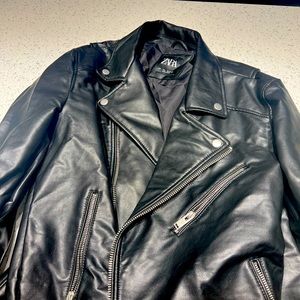 Men Zara leather jacket